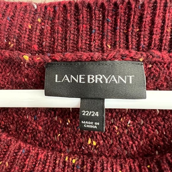 Lane Bryant Burgundy Cold Weather Sweater 22/24 Plus Size - Picture 5 of 7